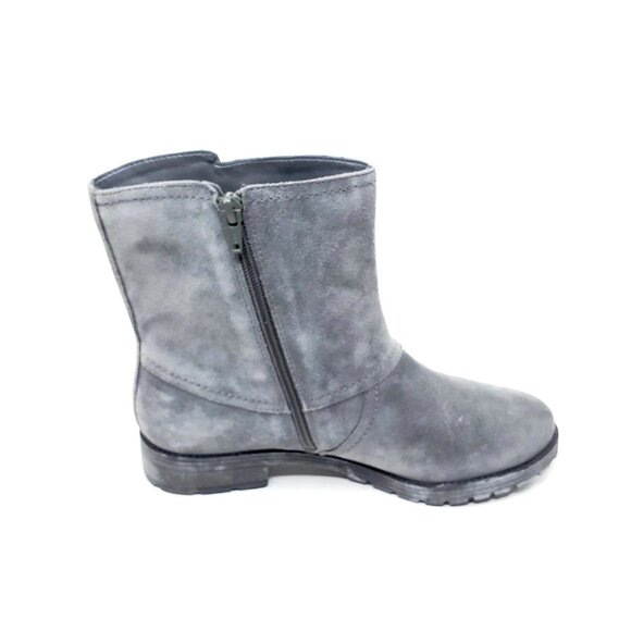 Naturalizer N5 Comfort Gray Suede Leather Buckle Ankle Boots Womens Size 8.5 W - Picture 2 of 9